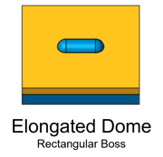Elongated dome finished stake