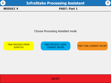 Processing Assistant Screen